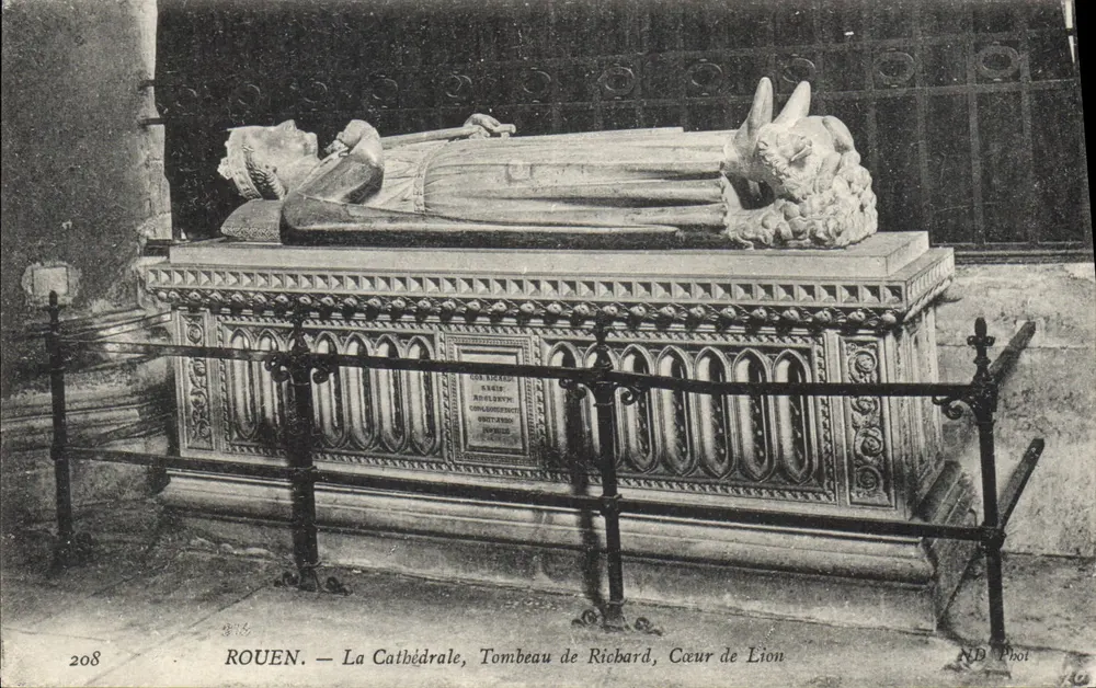 Rouen — Die Kathedrale, Grabmal von Richard, dem Löwenherz — ND Phot - Vorderseite
