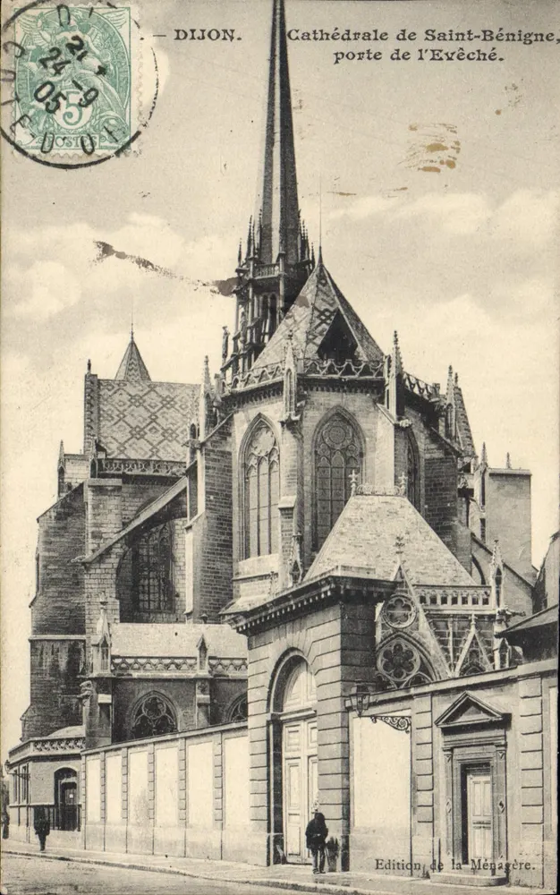 Dijon — Kathedrale Saint-Bénigne, Tor der Exéché — Edition der Ménapère - Vorderseite