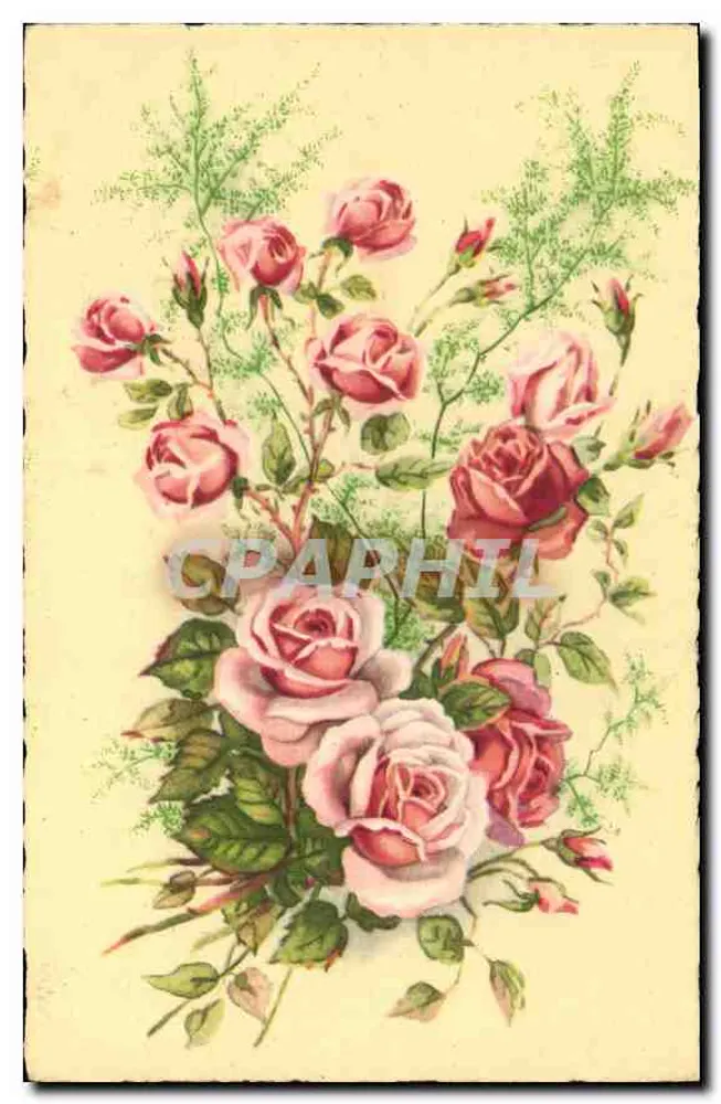 Arranjo de rosas — editor R. Hamel, número de série não visível - Frente