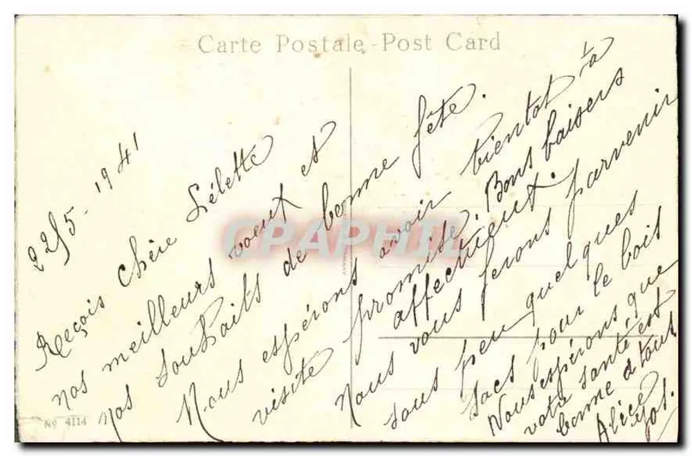 Ciclaminos — edição J. FLET — n° 4114 - Verso