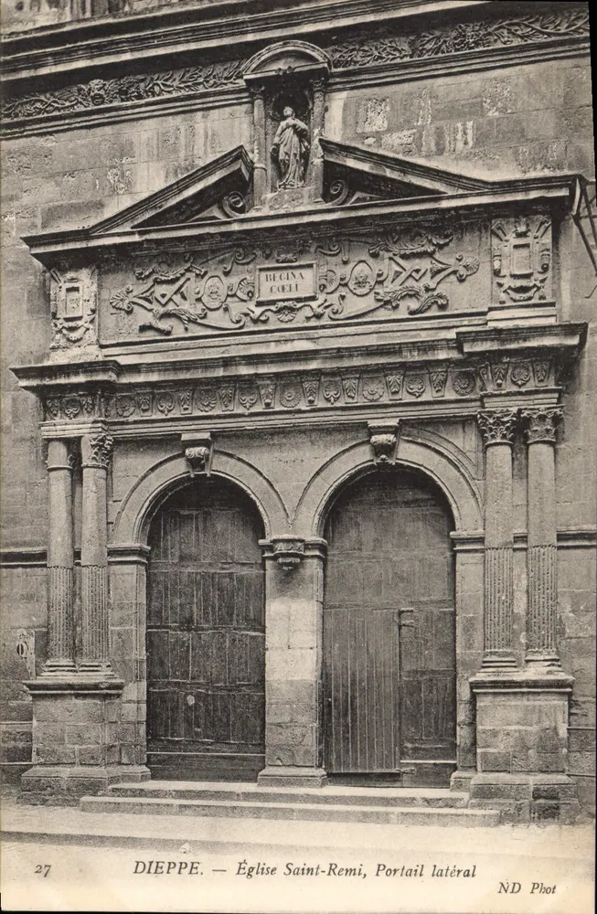 Dieppe — Kirche Saint-Remi, Seitenportal — ND Phot, Nr. 27 - Vorderseite