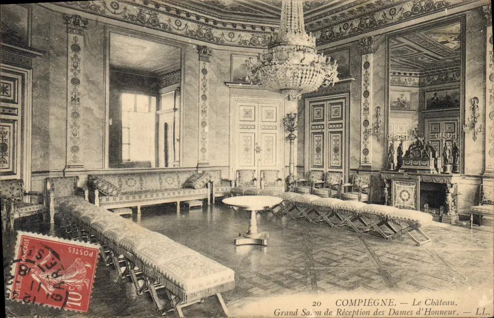 Compiègne — Das Schloss. Grand Salon de Réception des Dames d'Honneur — LL. — Nr. 20 - Vorderseite