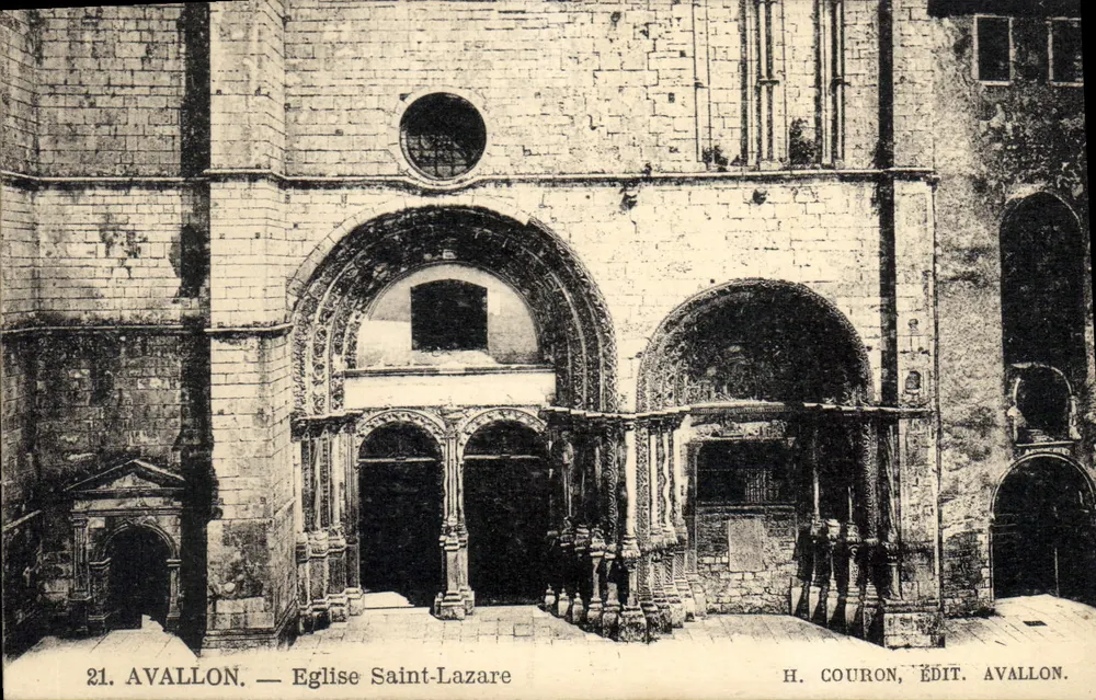 Avallon — Igreja de São Lazaro — H. Couron, Ed. Avallon - Frente