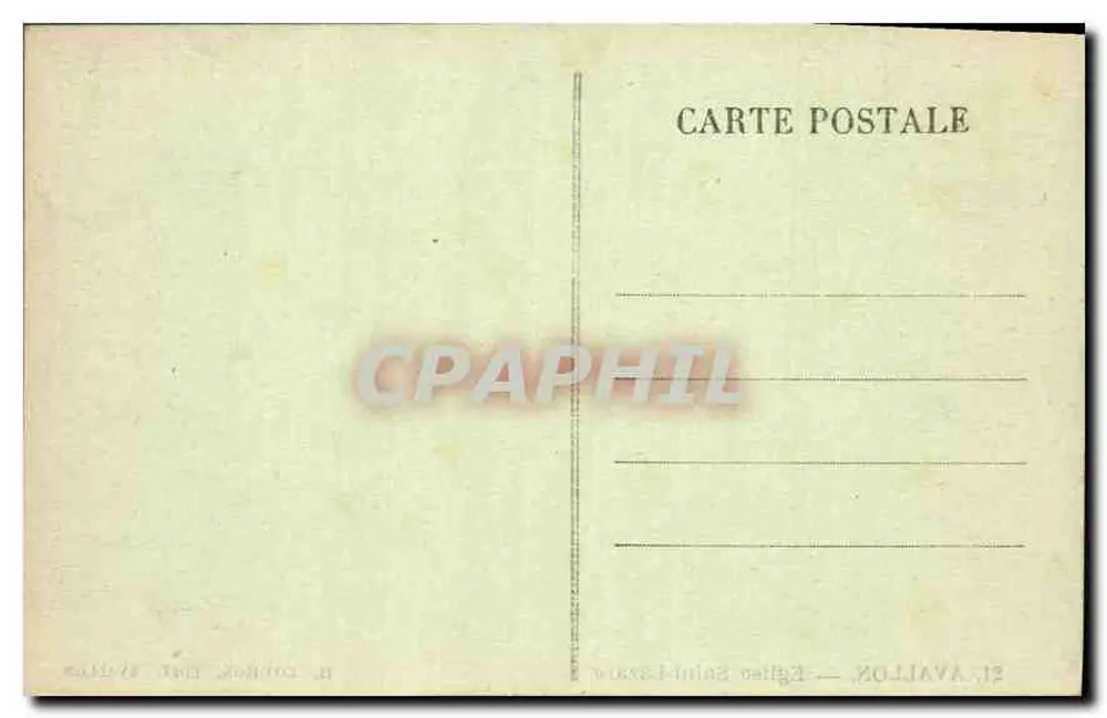 Avallon — Igreja de São Lazaro — H. Couron, Ed. Avallon - Verso