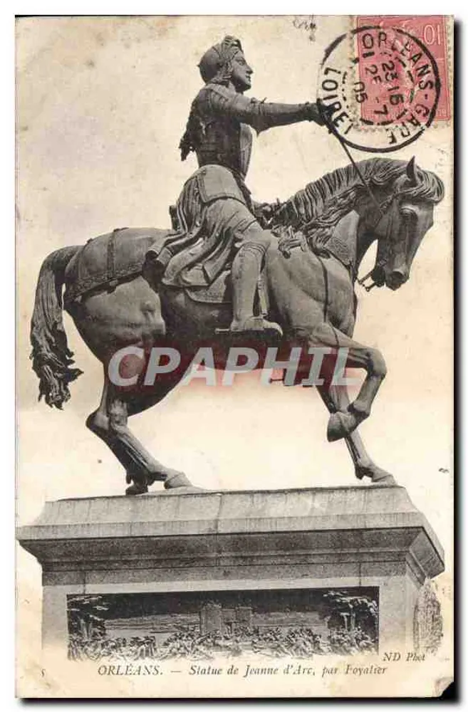 Orléans — Estátua de Joana d'Arc, por Foyatier — ND Phot - Frente