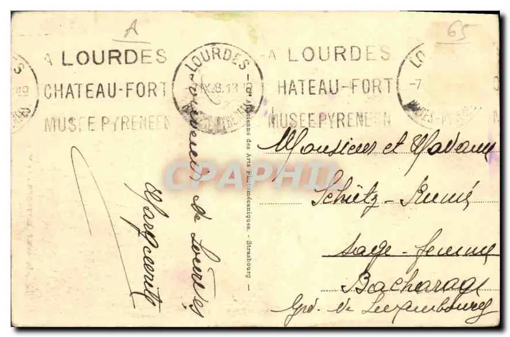 A Virgem da Gruta — Lourdes — Editor anônimo, n° 167 - Verso