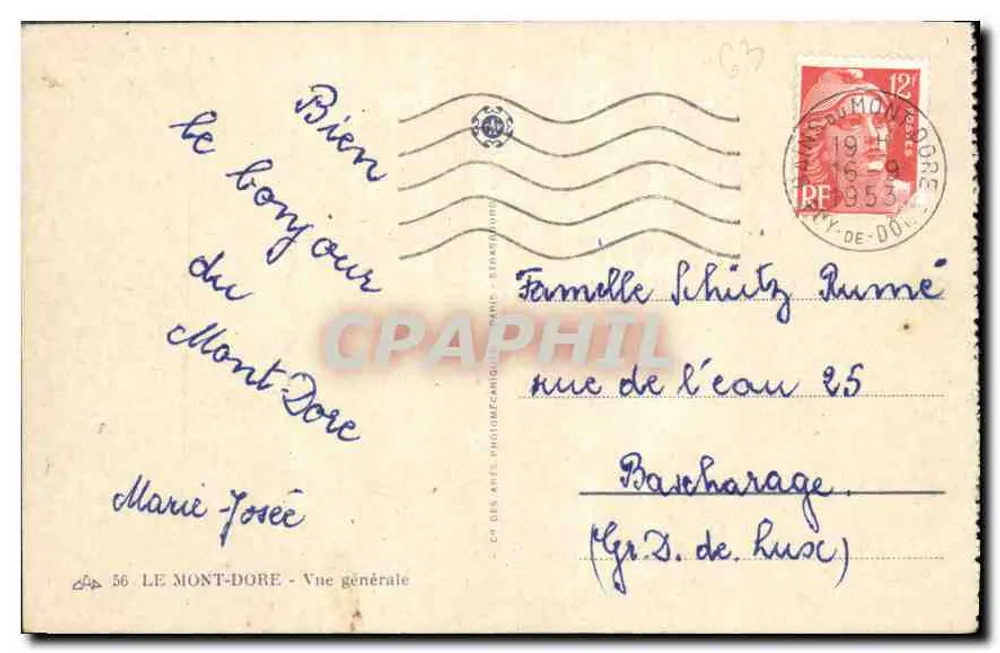 O Mont-Dore — Vista geral — n° 56 - Verso