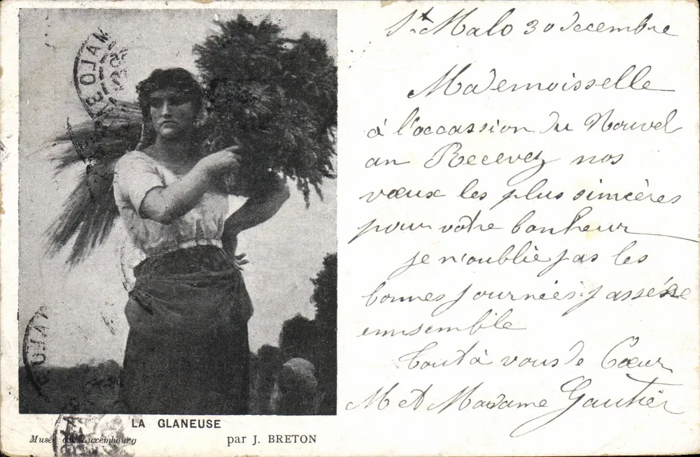 A Colhedora — por J. Breton — Museu de Luccembeurg - Frente