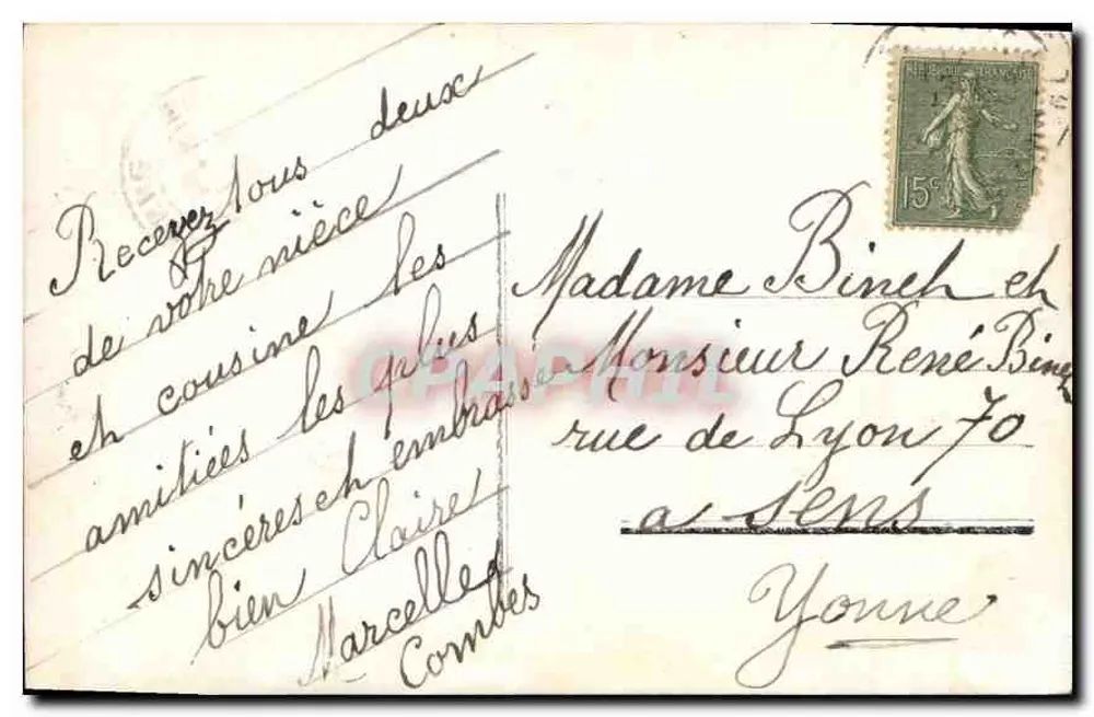 Menina segurando um cesto de rosas — Eu penso em Você — J.K. 250 - Verso
