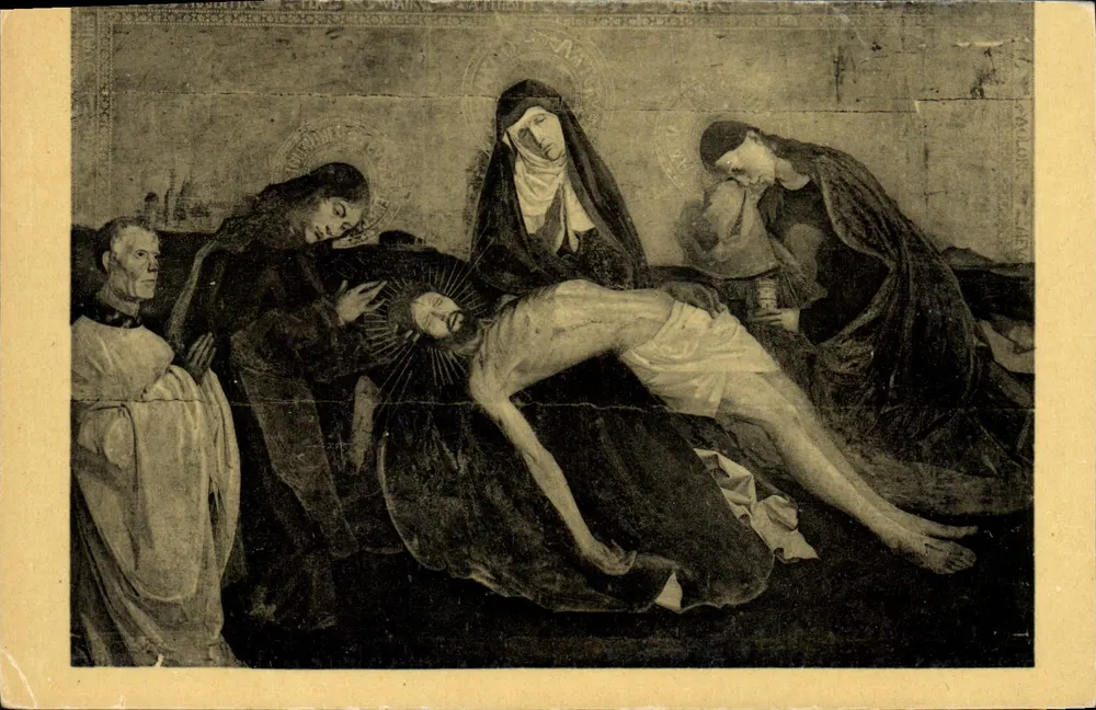 Pietà de Avignon — reprodução de uma pintura — Fernand Nathan, Paris - Frente