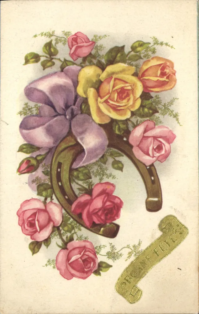 Estribo y rosas — Feliz cumpleaños — Ediciones Chromophone, Lyon - Anverso