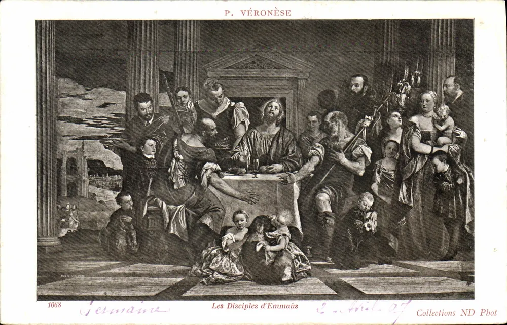 Os Discípulos de Emaús — P. VÉRONÈSE — Coleções ND Phot, n° 1068 - Frente