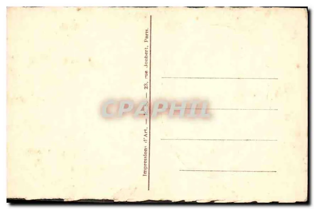 Frau am Rand eines Weges — Gedicht von Leonceille — Kunstdruck, Paris - Rückseite