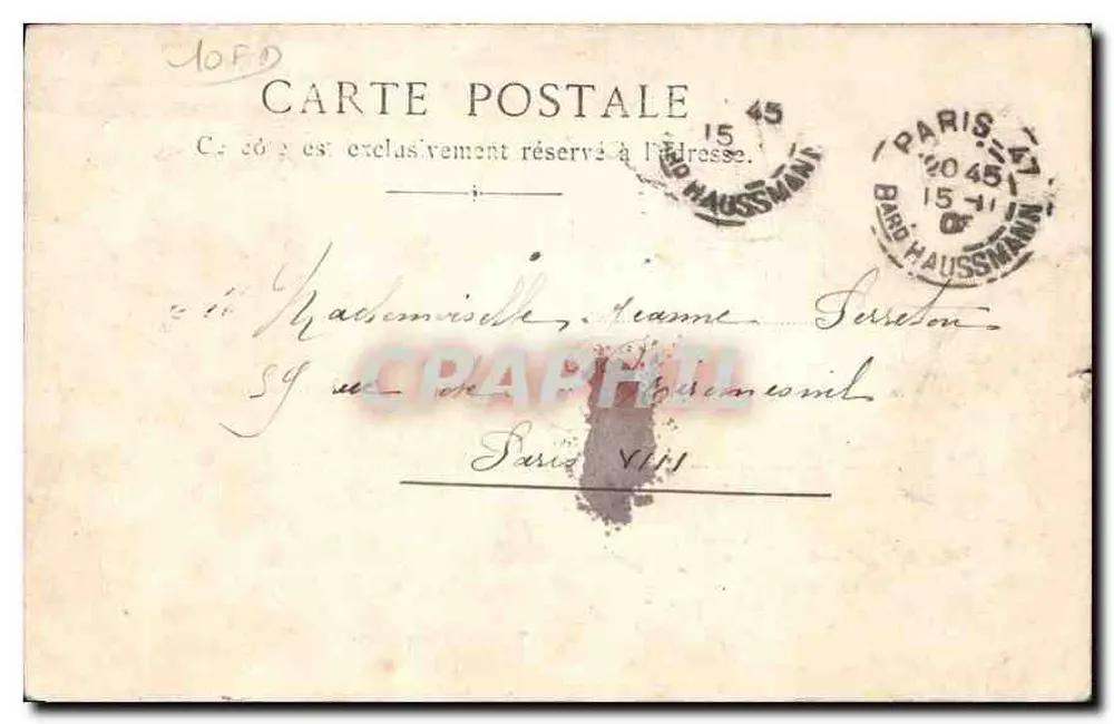 Jovem mulher — retrato — editor Bard Haussmann, número de série não visível - Verso