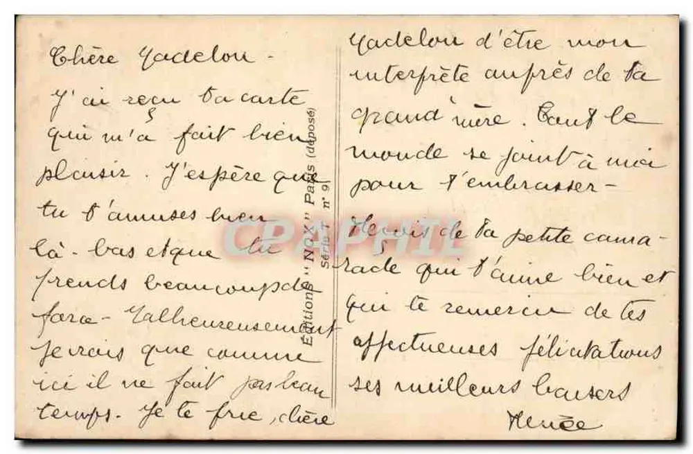 Paisagem de rio com árvores — Edições 'NOX' Paris n°9 — Amicitias - Verso