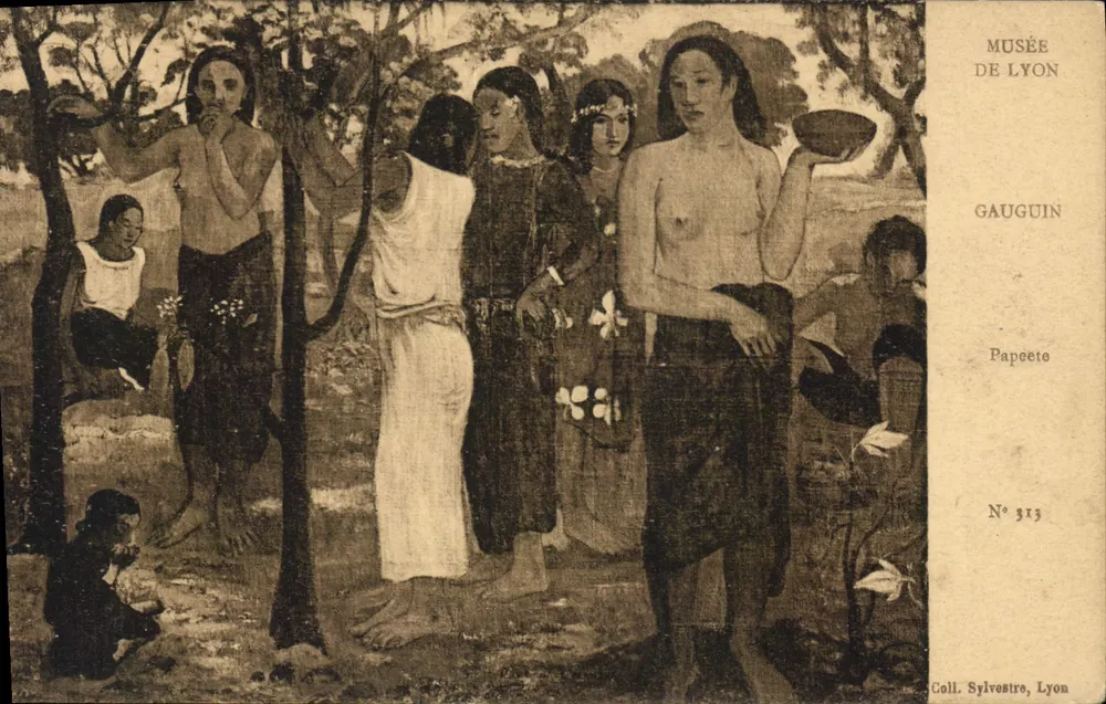 Peinture Gauguina — Papeete — Muzeum w Lyonie, kolekcja Sylvestre, nr 313 - Awers