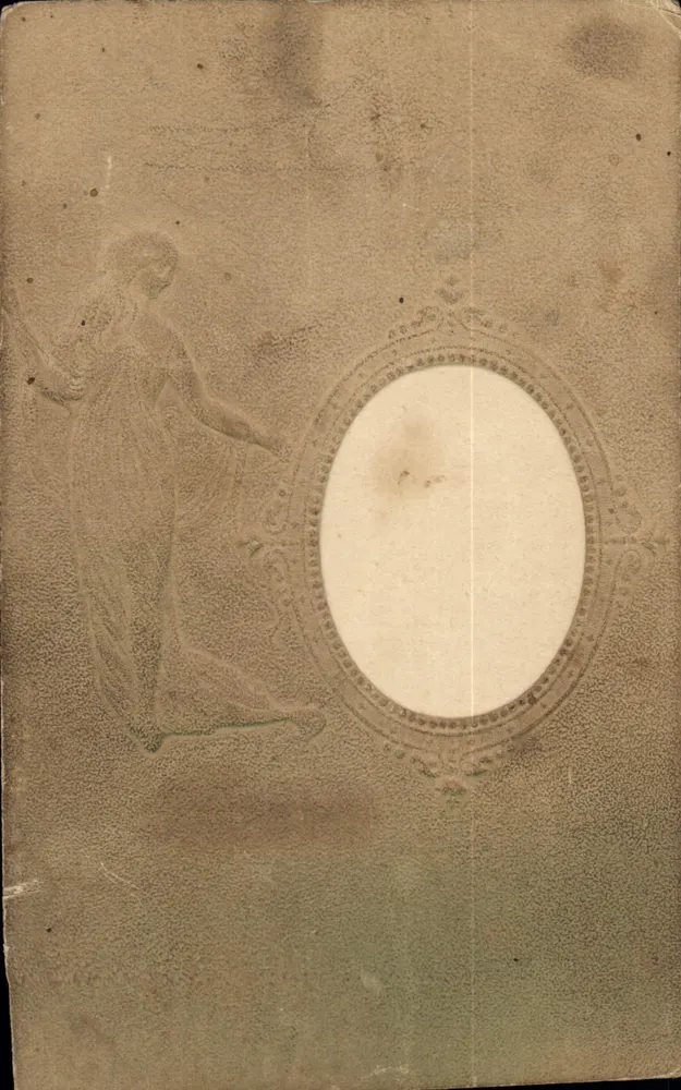 Mulher com moldura oval — editor Martin, Paris — número de série não visível - Frente