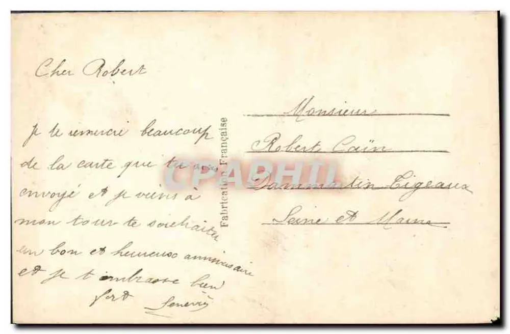 Violetas em um cesto — SAPi Paris 1402 - Verso