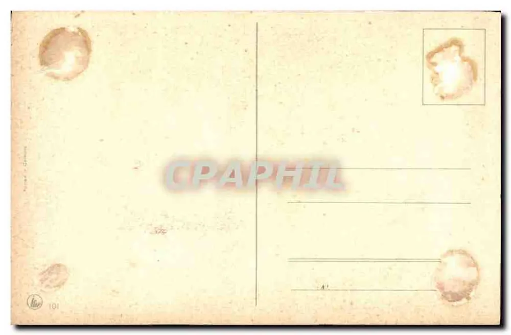 Candélabre de Natal — decoração floral e coníferas — editor anônimo, n° 101 - Verso