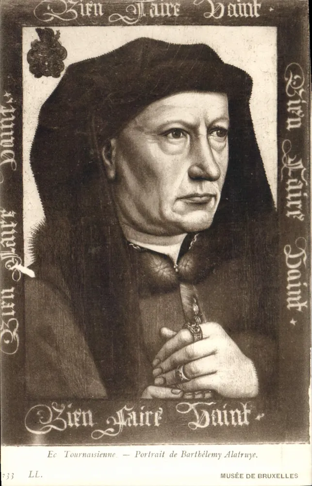 Porträt von Barthélemy Alatrue — École Tournaisienne — Museum von Brüssel - Vorderseite
