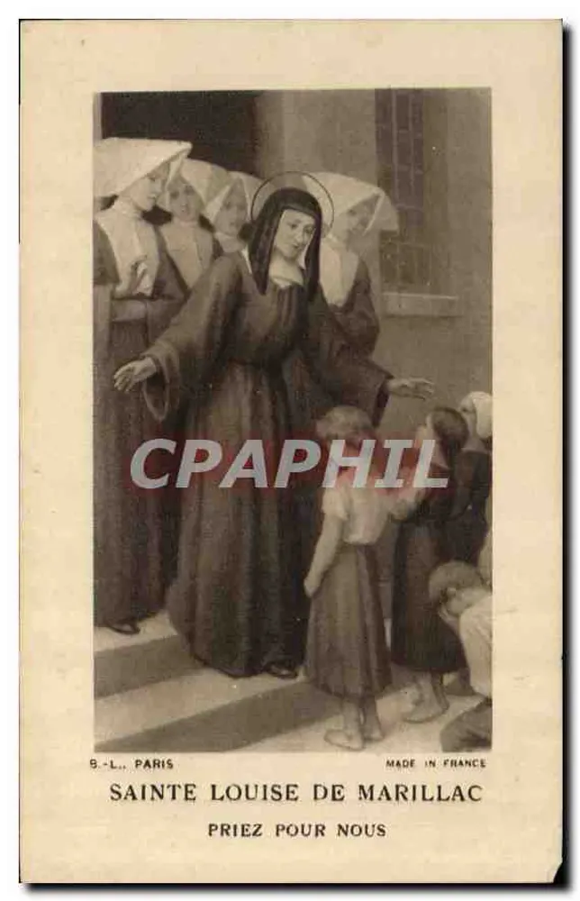 Sainte Louise de Marillac — Gründerin der Töchter der Caritas — B.-L., Paris - Vorderseite
