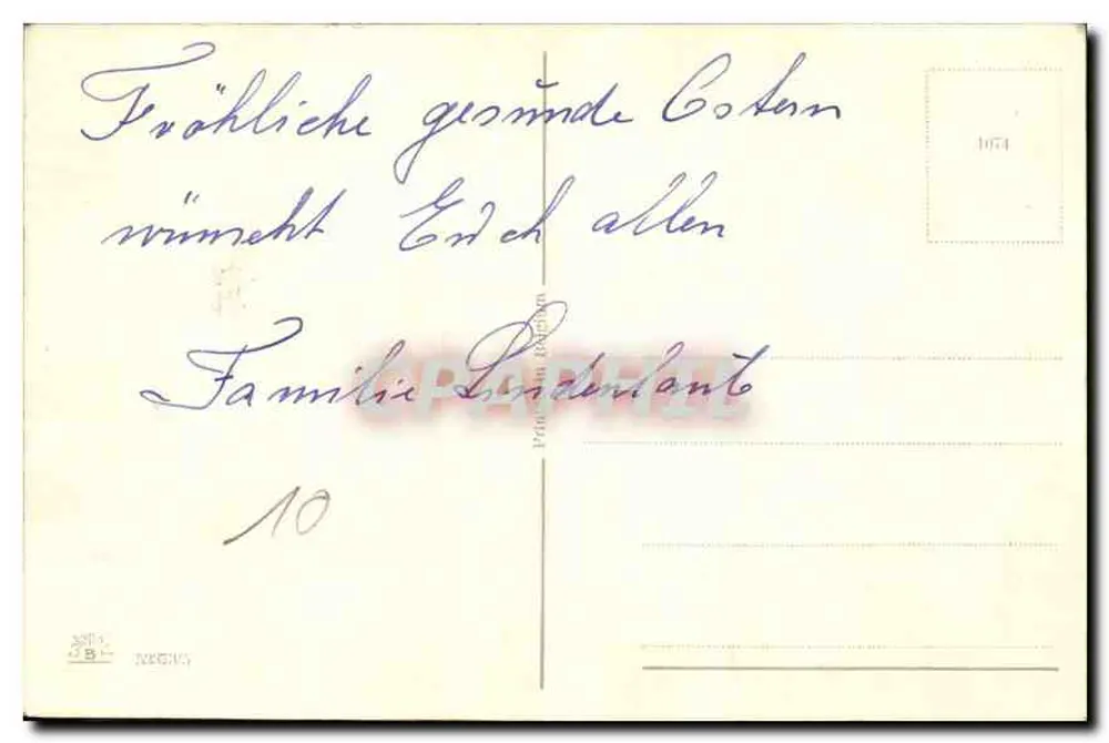 Arranjo de galhos de salgueiro e cesta de ovos coloridos — Feliz Páscoa — editor não visível - Verso