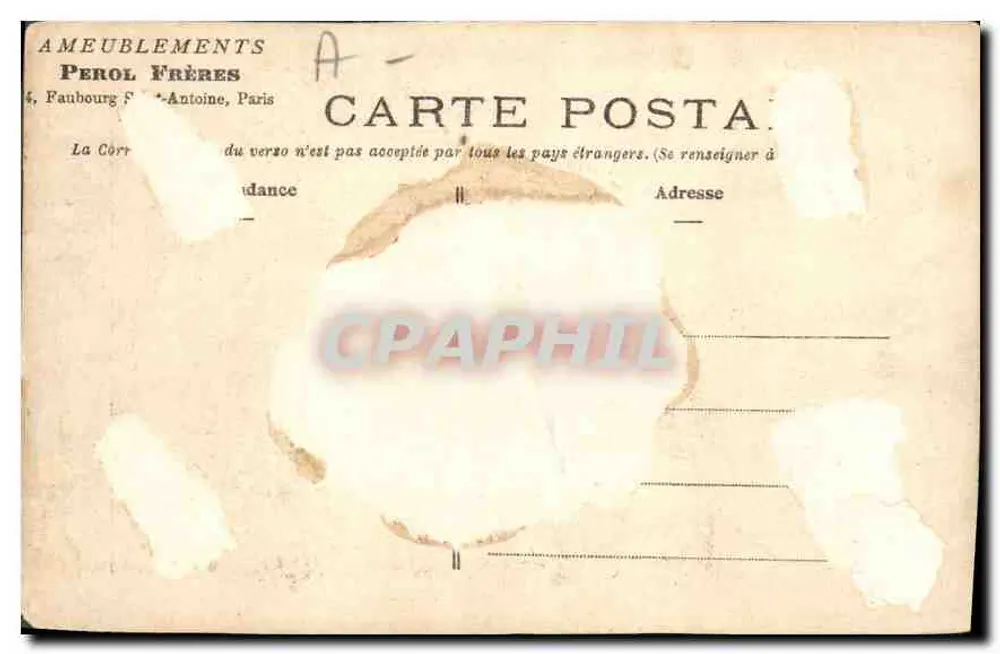 Interior de uma casa da Idade Média — ameublement de style — Perol Frères, 4, Faubourg Saint-Antoine, Paris - Verso