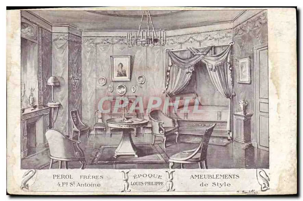 Innenraum eines Salons — Louis-Philippe-Zeit — Perol Frères, Faubourg Saint-Antoine - Vorderseite