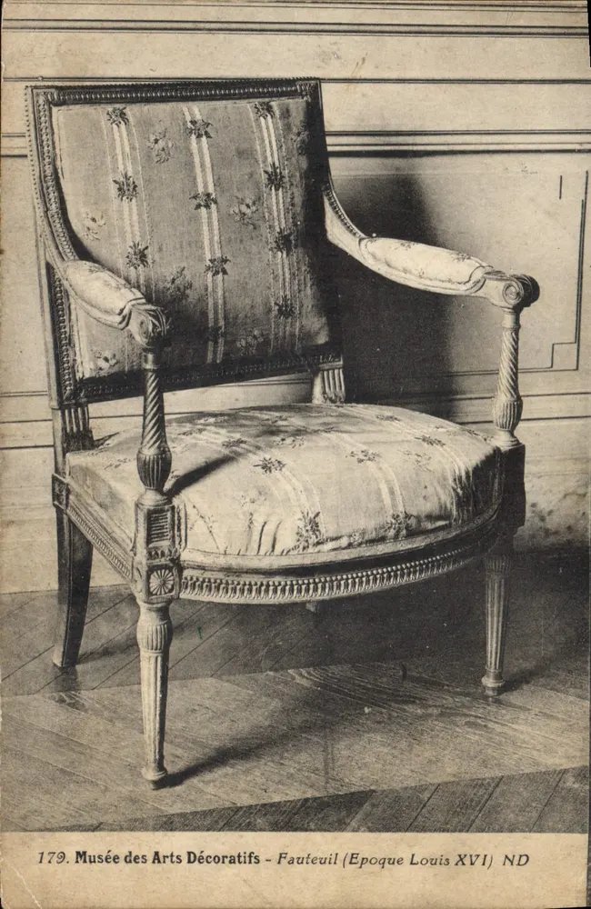 Sessel — Louis XVI-Zeit — Musée des Arts Décoratifs - Vorderseite