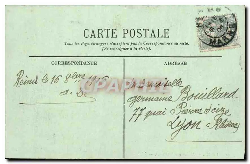 Reims — Casa dos Músicos — LL. n° 52 - Verso