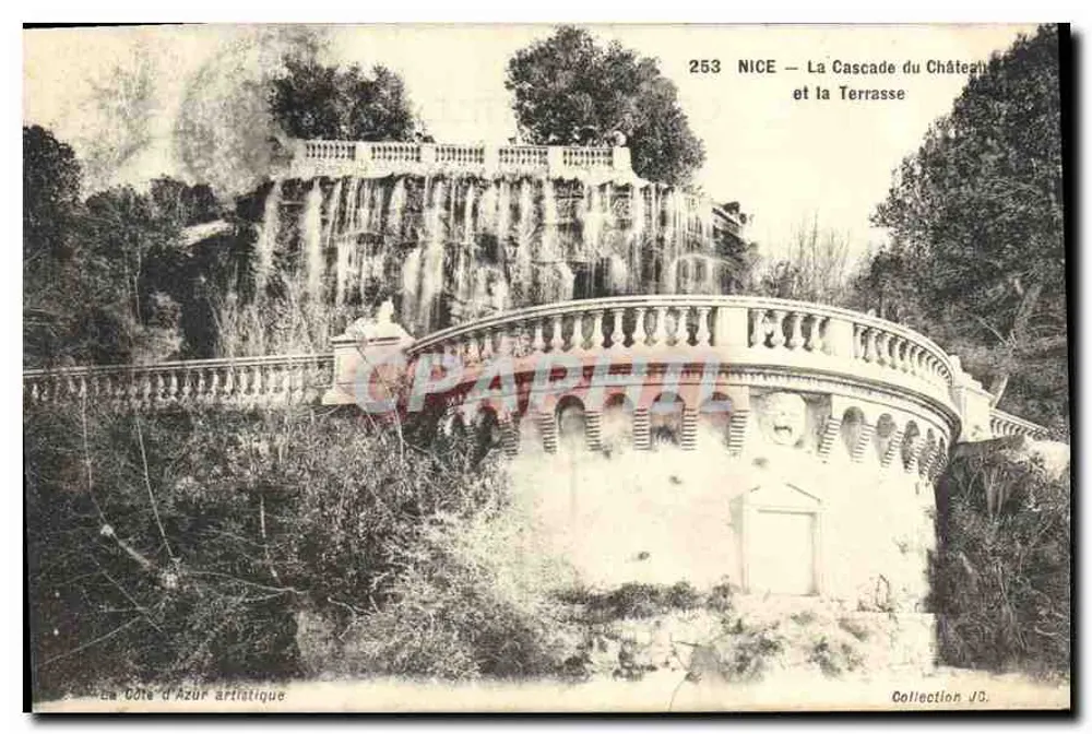 Nice — Kaskada zamkowa i taras — La Côte d'Azur artystyczna, nr 253 - Awers