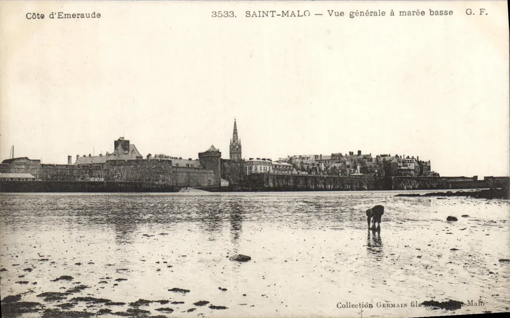 Saint-Malo — Allgemeiner Blick bei Niedrigwasser — Sammlung Germain fils, Saint-Malo - Vorderseite