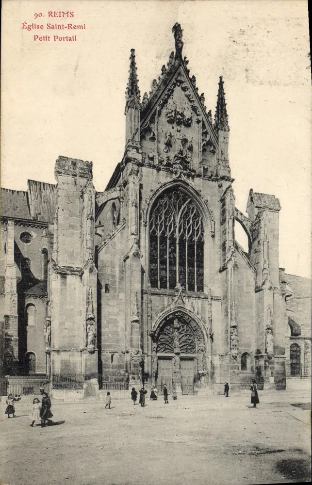 Reims — Kirche Saint-Remi, Petit Portail — unbekannter Verleger, Nr. 90 - Vorderseite