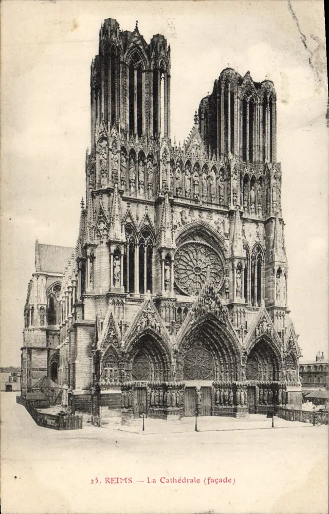 Reims — A Catedral (fachada) — Editor HET - Frente