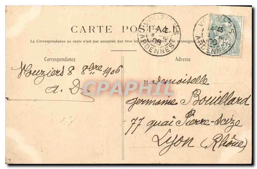 Vouziers — Portal da Igreja — A. Leflon, Vouziers - Verso