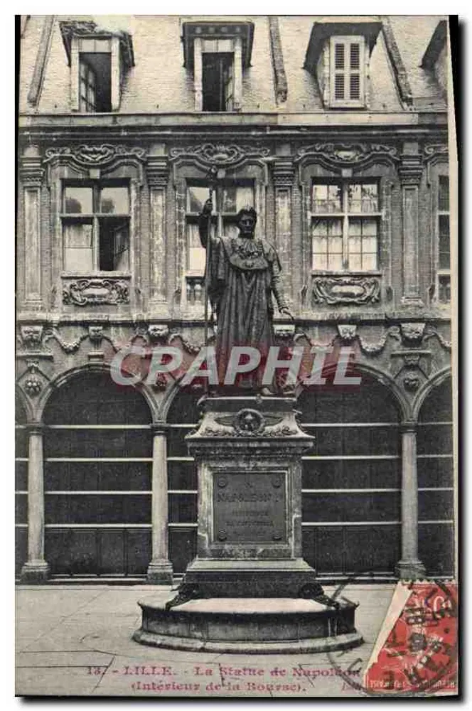 Lille - A Estátua de Napoleão (Interior da Bolsa) - Frente