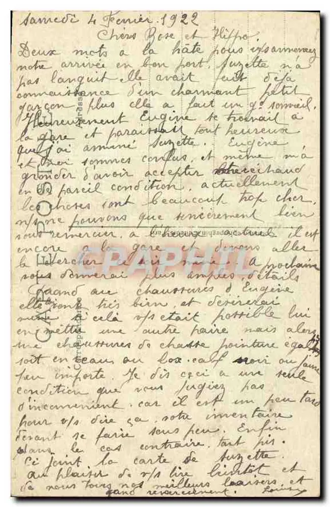 Paris - La Rue des Tuileries und die Gärten — A. P. — n°92 - Rückseite