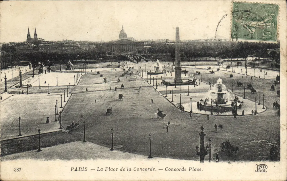 PARIS — A Praça da Concórdia — Concorde Place — JND Fot. n°387 - Frente