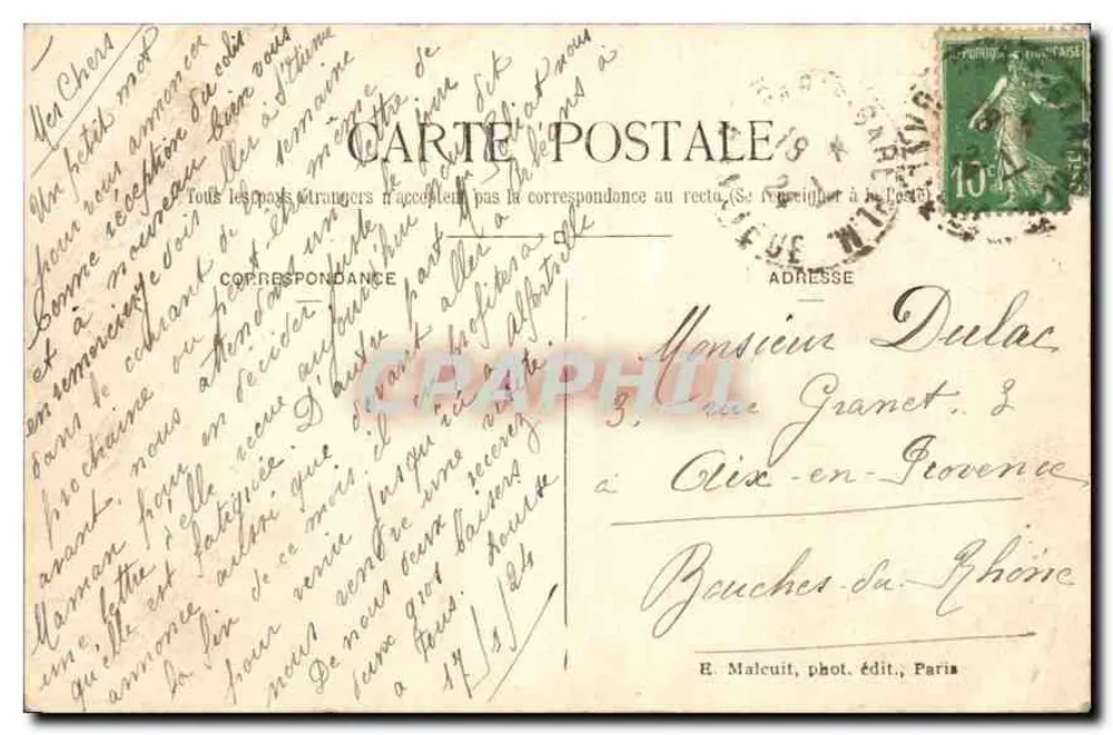 Paris — O Pequeno Palácio dos Campos-Élisée — E. M. n° 5006 - Verso