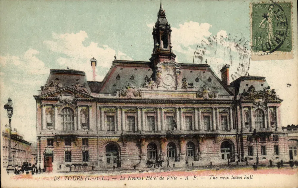 Tours (Loire-et-Loire) — Das Neue Rathaus — Verlag A. Papaglin, Nr. 58 - Vorderseite