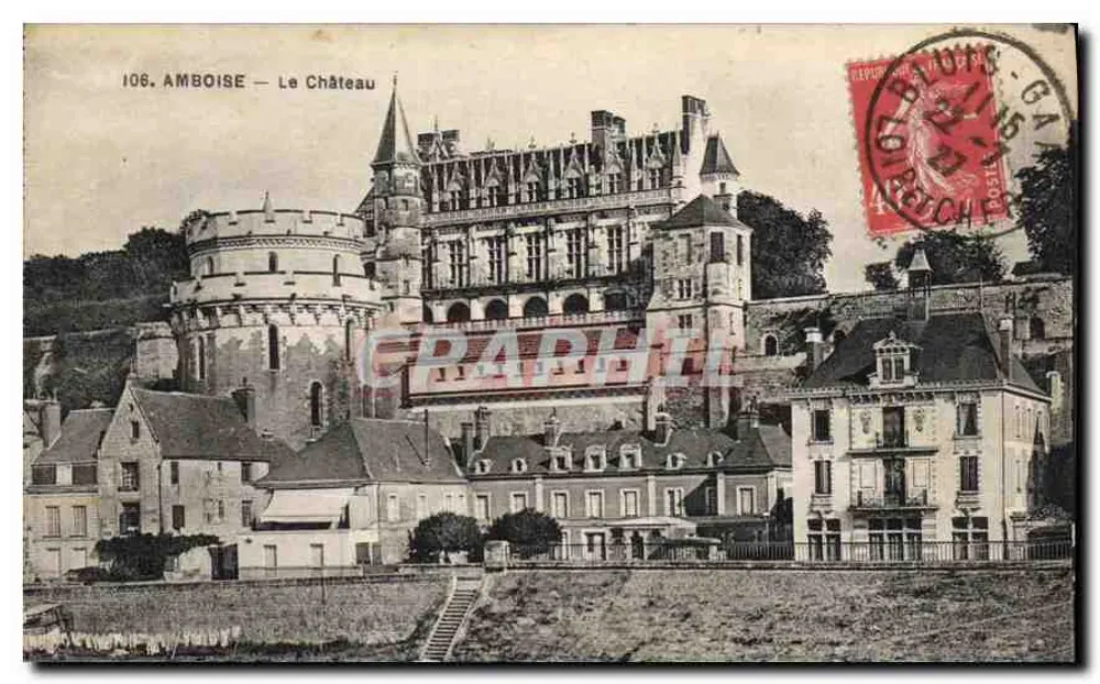 Amboise — O Castelo — editor desconhecido, n.º 106 - Frente