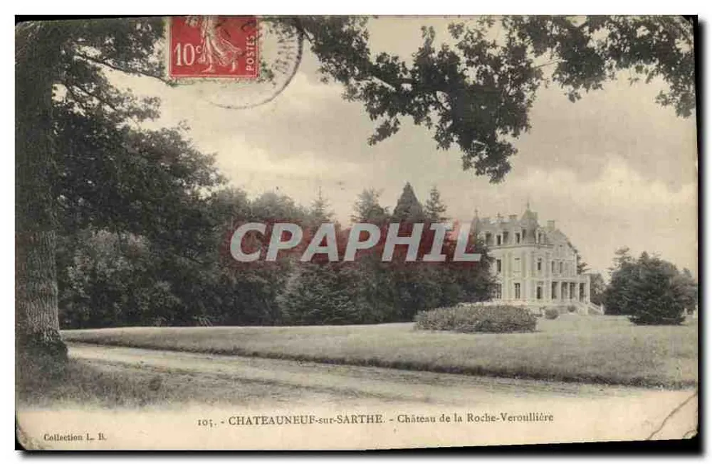Schloss La Roche-Veroulliére — Châteauneuf-sur-Sarthe — Sammlung L. B. n° 105 - Vorderseite