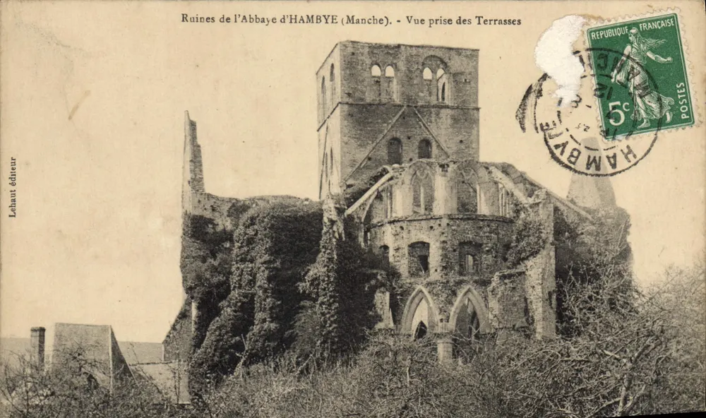 Ruinen der Abtei Hambye (Manche) — Blick von den Terrassen — Verlag: Lehaut - Vorderseite