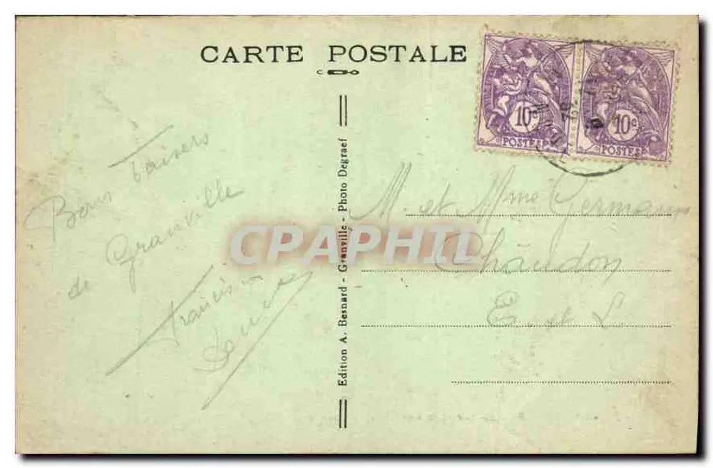 Granville — Le Roc und die Guérite de l'Empire — Edition A. Benard - Rückseite