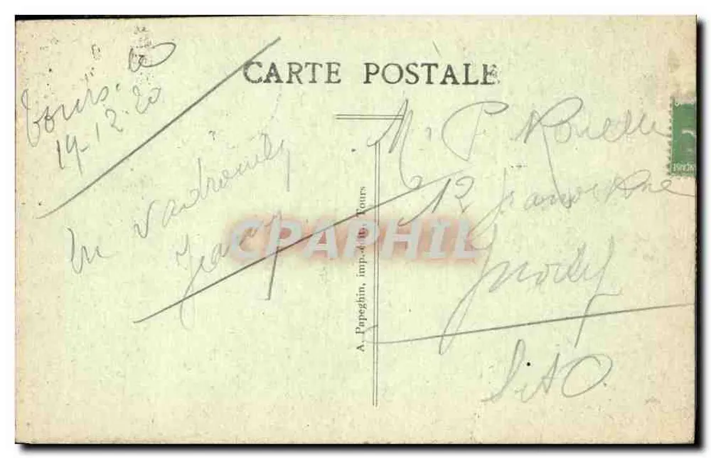 Tours (Loire-et-Loire) — Catedral de Saint-Gatien — editor A. Pappeghin, n°14 - Verso