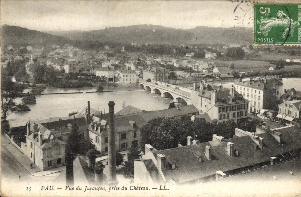Pau — Ansicht von Jurançon, vom Schloss aus — LL. - Vorderseite