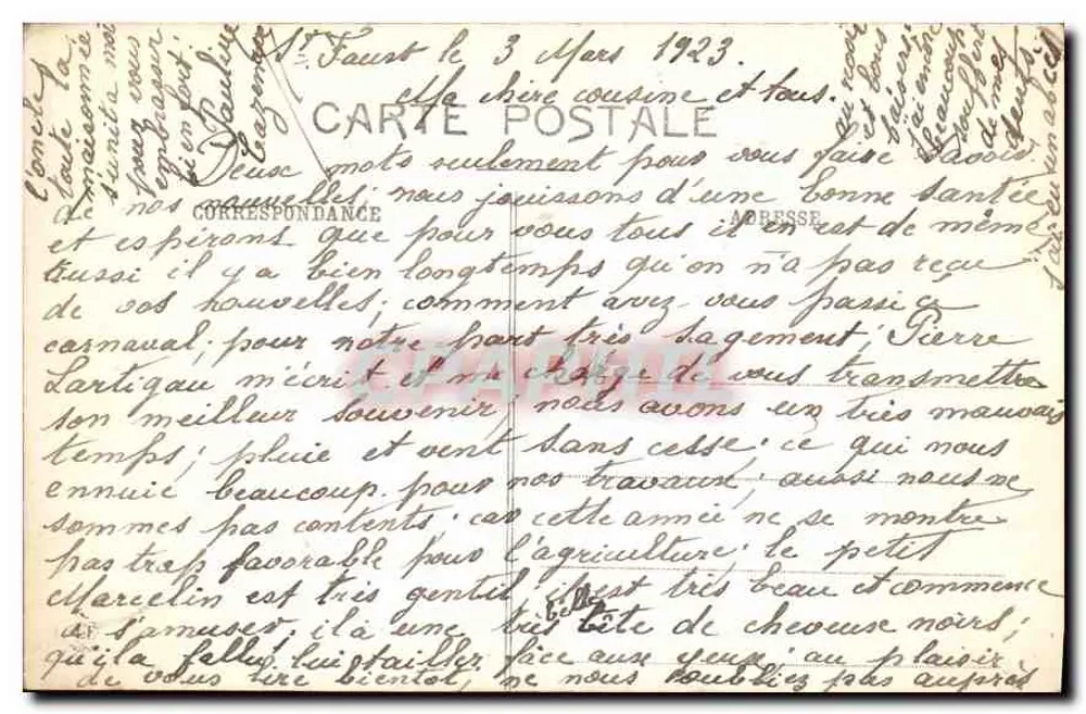 Pau - O Boulevard e a Cadeia dos Pirineus — Fototipia Ladevèze Frères, Toulouse, n°721 - Verso