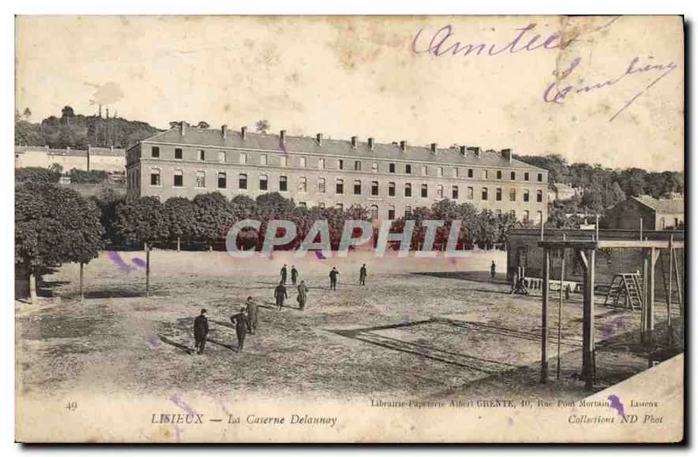 LISIEUX — A Caserna Delaunay — Livraria-Editora Albert GRENTE, 10, Rue Fond Mortain, Lisieux - Frente