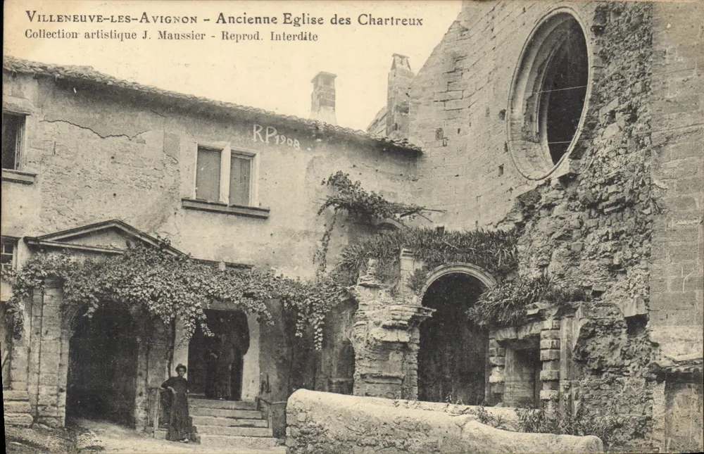 Villeneuve-lès-Avignon — Alte Kirche der Kartäuser — Künstlerische Sammlung J. Maussier, Nr. RP1908 - Vorderseite