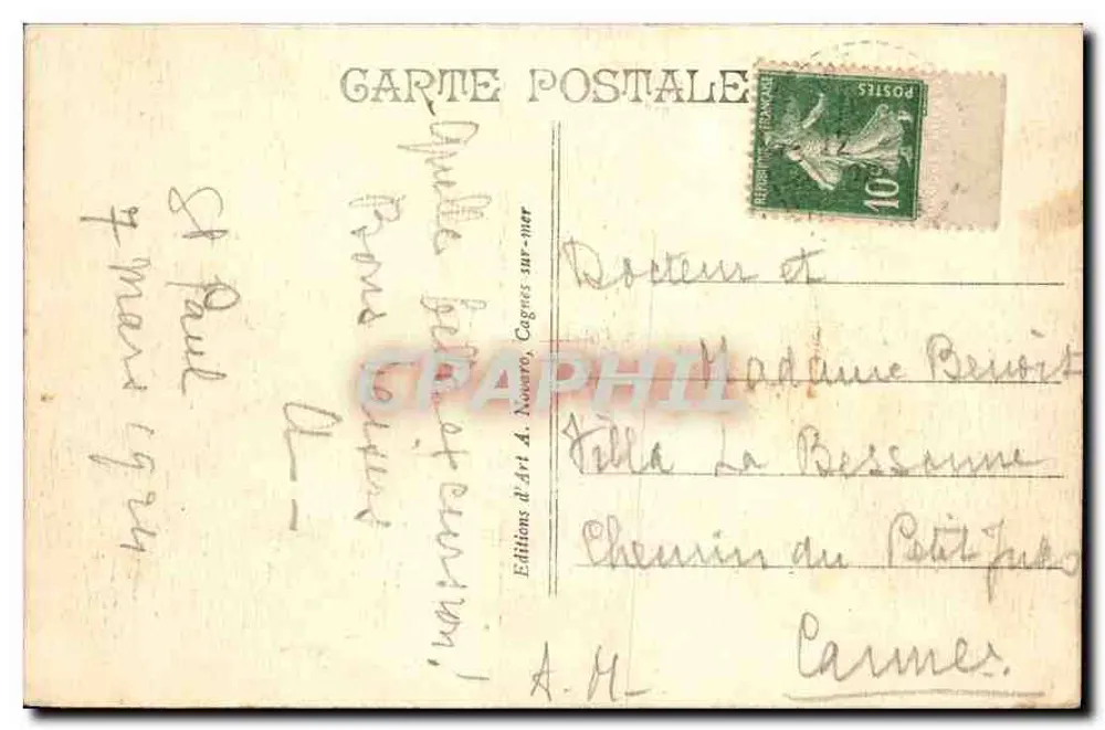 St-Paul - Côte d'Azur - Ansicht zwischen Olivenbäumen — Editions d'Art A. Navaero, Nr. 133 - Rückseite
